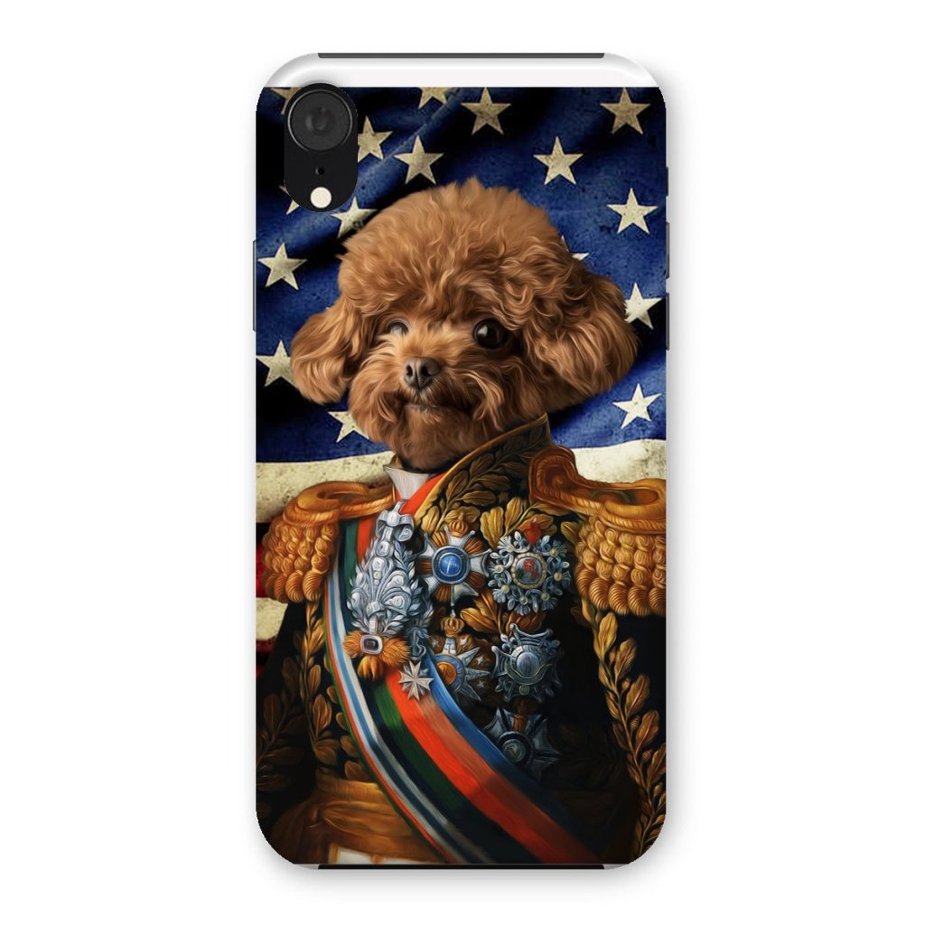 Pet Portraits | The First Lieutenant USA Flag Edition: Custom Pet Phone Case | Paw & Glory