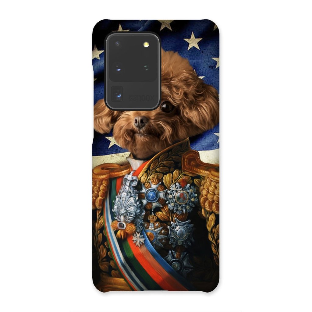 The First Lieutenant USA Flag Edition: Custom Pet Phone Case - Paw & Glory - Dog Portraits - Pet Portraits