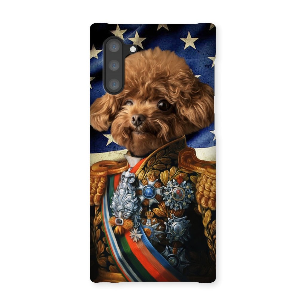 The First Lieutenant USA Flag Edition: Custom Pet Phone Case - Paw & Glory - Dog Portraits - Pet Portraits