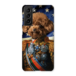 The First Lieutenant USA Flag Edition: Custom Pet Phone Case - Paw & Glory - Dog Portraits - Pet Portraits