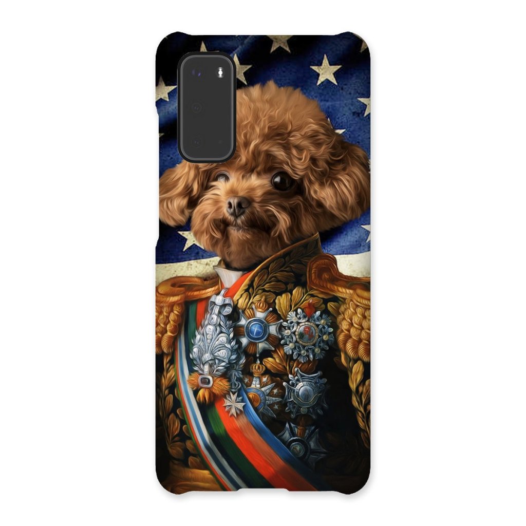 The First Lieutenant USA Flag Edition: Custom Pet Phone Case - Paw & Glory - Dog Portraits - Pet Portraits