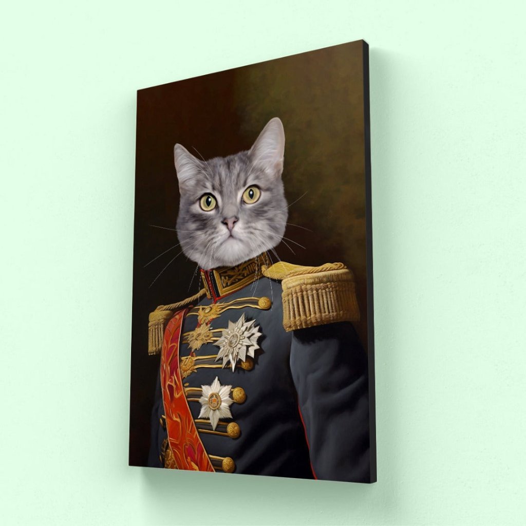Pet Portraits | The Fleet Commander: Custom Pet Canvas | Paw & Glory