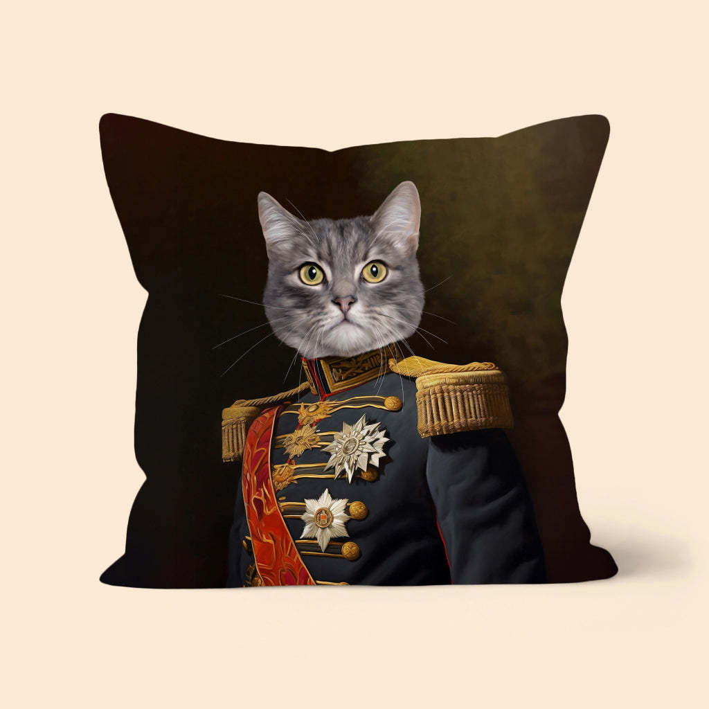 Pet Portraits | The Fleet Commander: Custom Pet Pillow | Paw & Glory