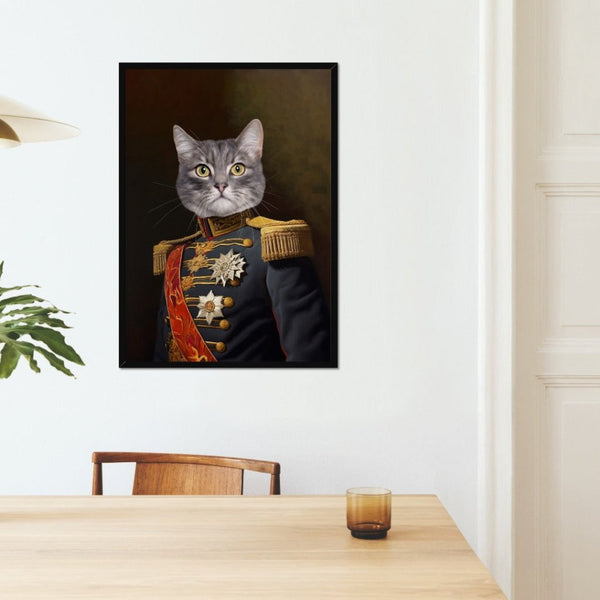 The Fleet Commander: Custom Pet Portrait | framed pet portrait | Paw & Glory