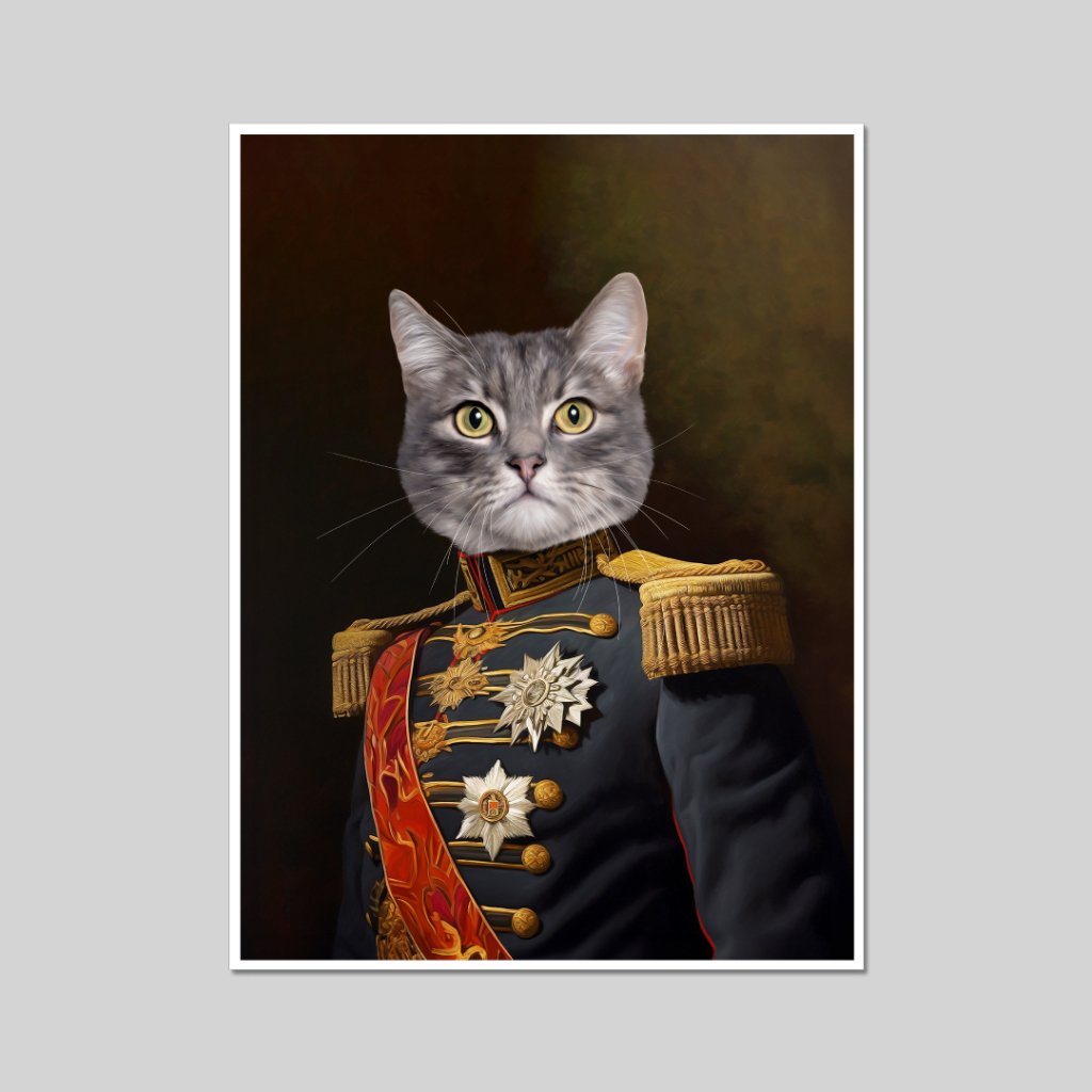 Pet Portraits | The Fleet Commander: Custom Pet Poster | Paw & Glory