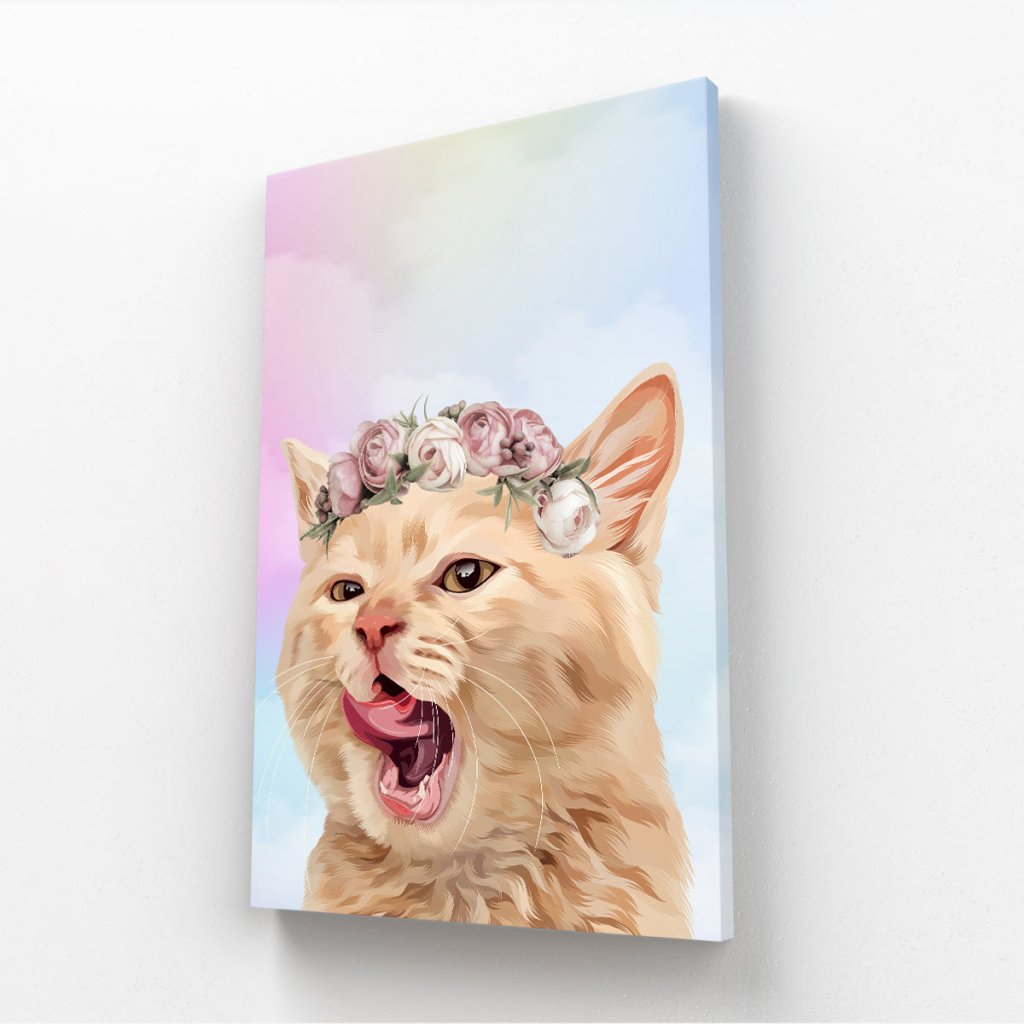 Pet Portraits | The Floral Crown: Modern Pet Canvas | Paw & Glory