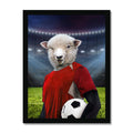 The Football Player: Animal Art Framed Portrait