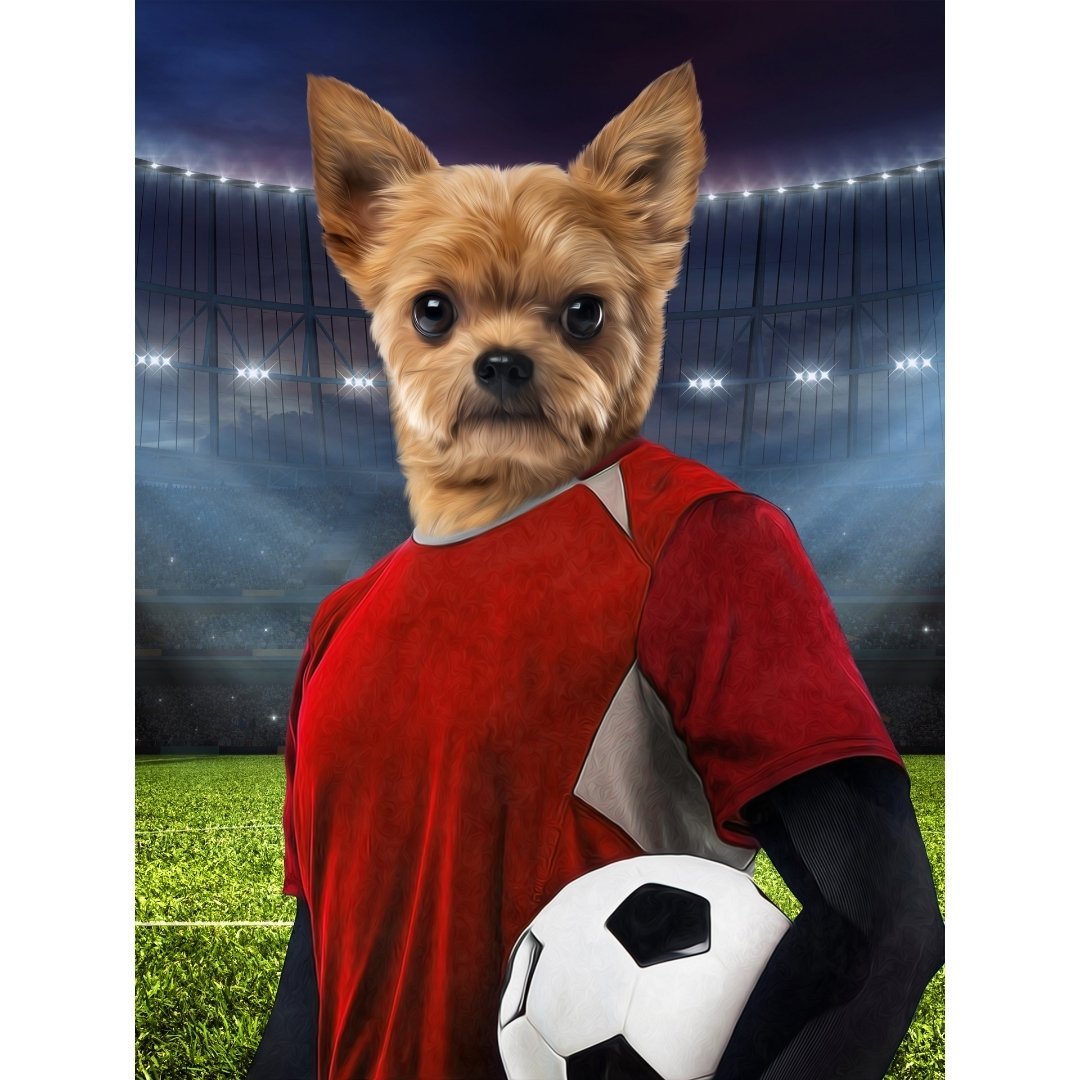 Pet Portraits | The Football Player: Custom Digital Download Pet Portrait | Paw & Glory