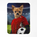 The Football Player: Custom Pet Blanket