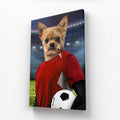 The Football Player: Custom Pet Canvas