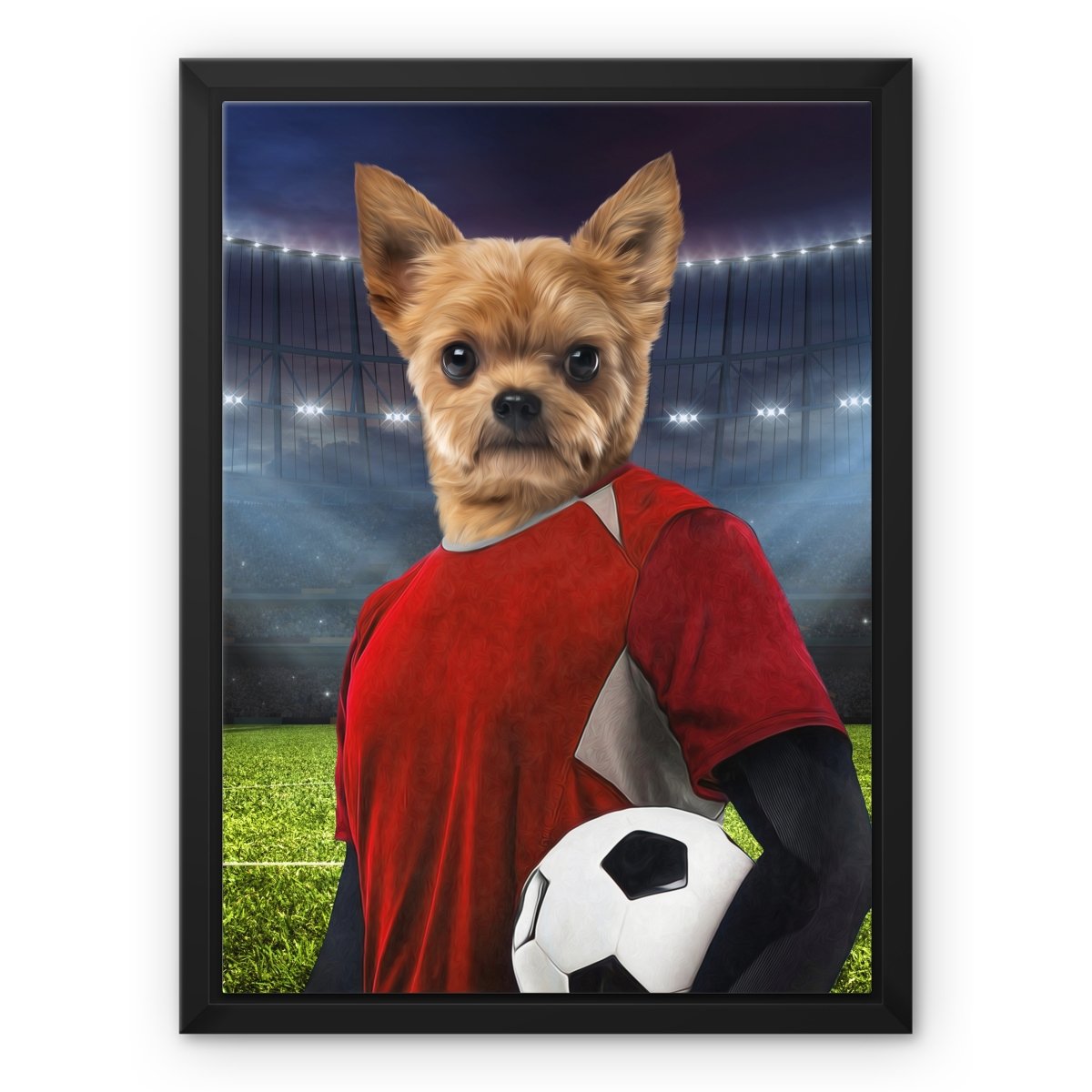 Pet Portraits | The Football Player: Custom Pet Canvas | Paw & Glory