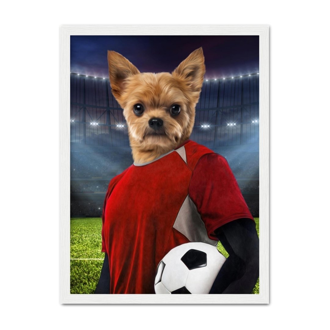Pet Portraits | The Football Player: Custom Pet Portrait | Paw & Glory