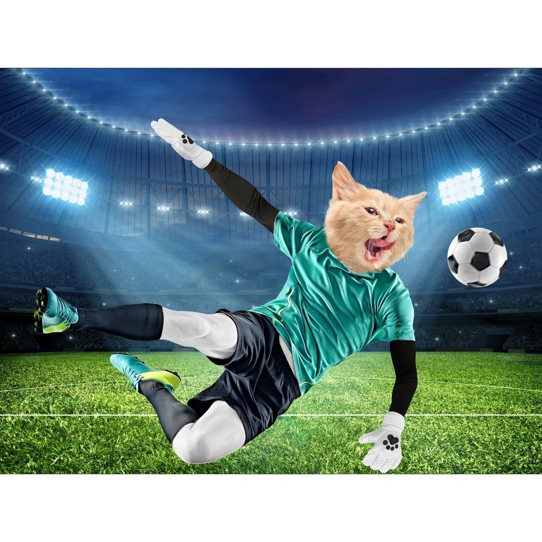 Pet Portraits | The Football Star: Custom Digital Download Pet Portrait | Paw & Glory