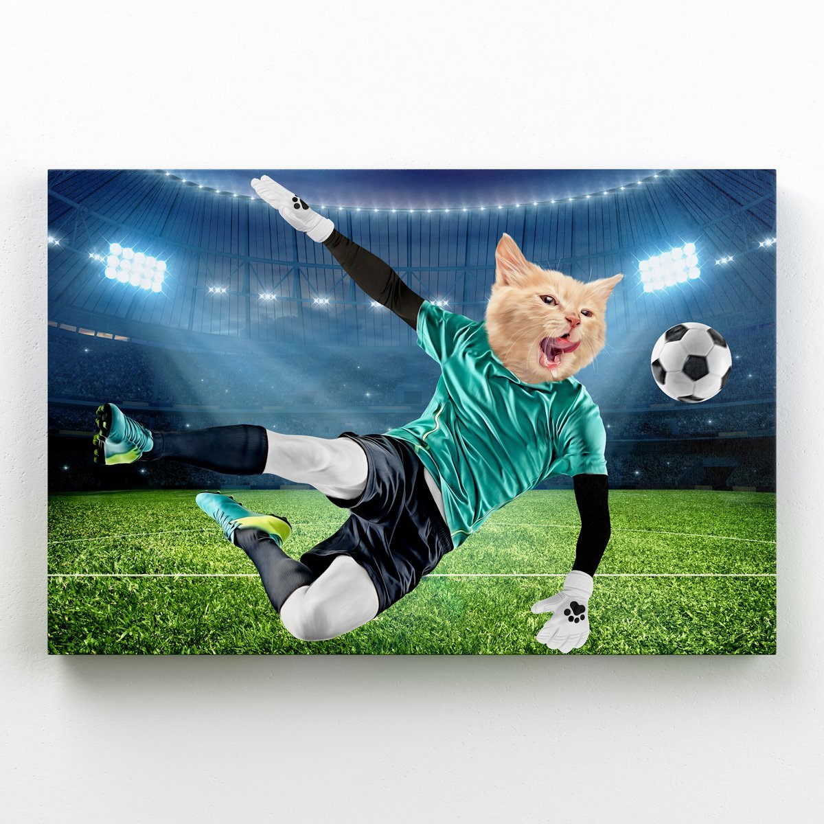 Pet Portraits | The Football Star: Custom Pet Canvas | Paw & Glory