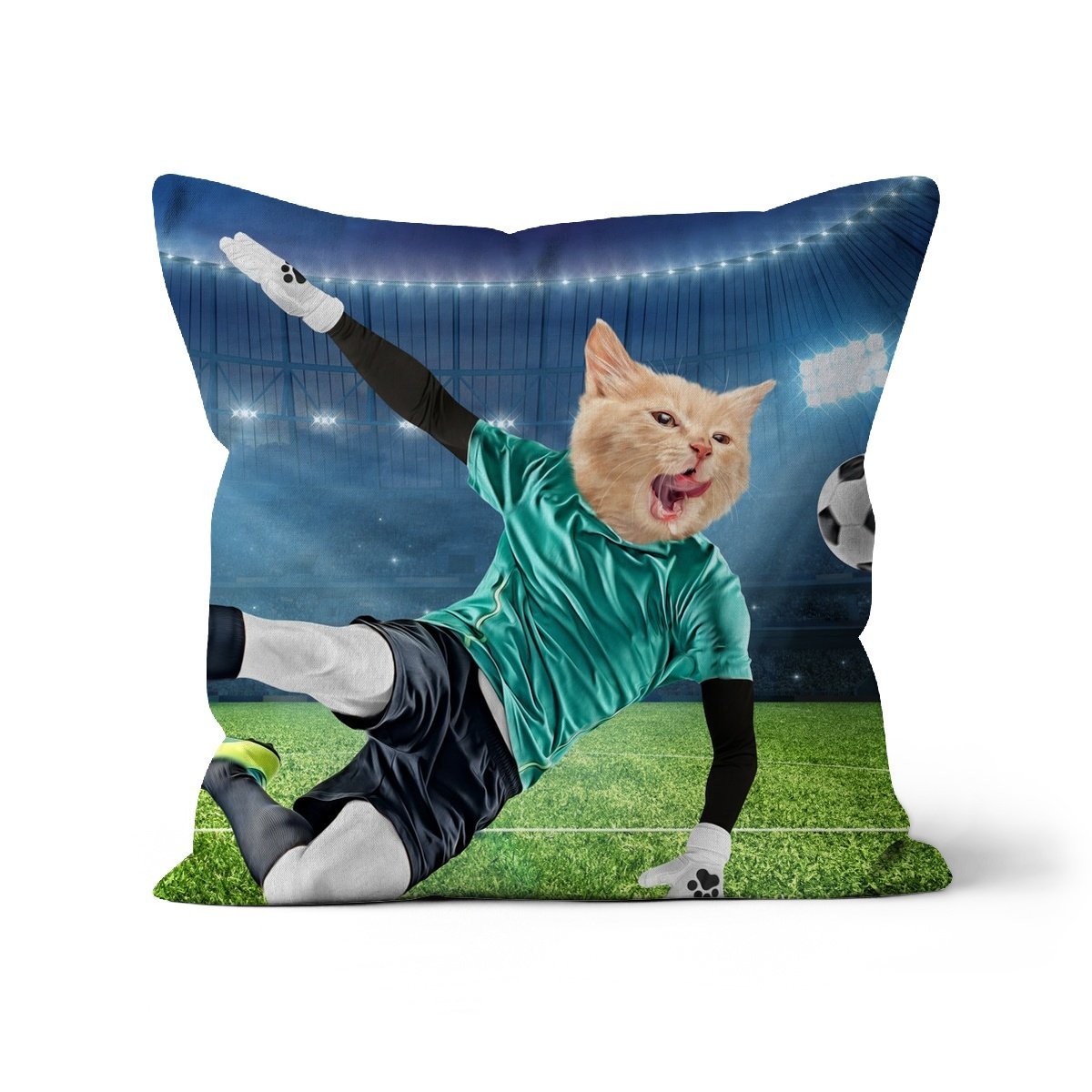 Pet Portraits | The Football Star: Custom Pet Pillow | Paw & Glory