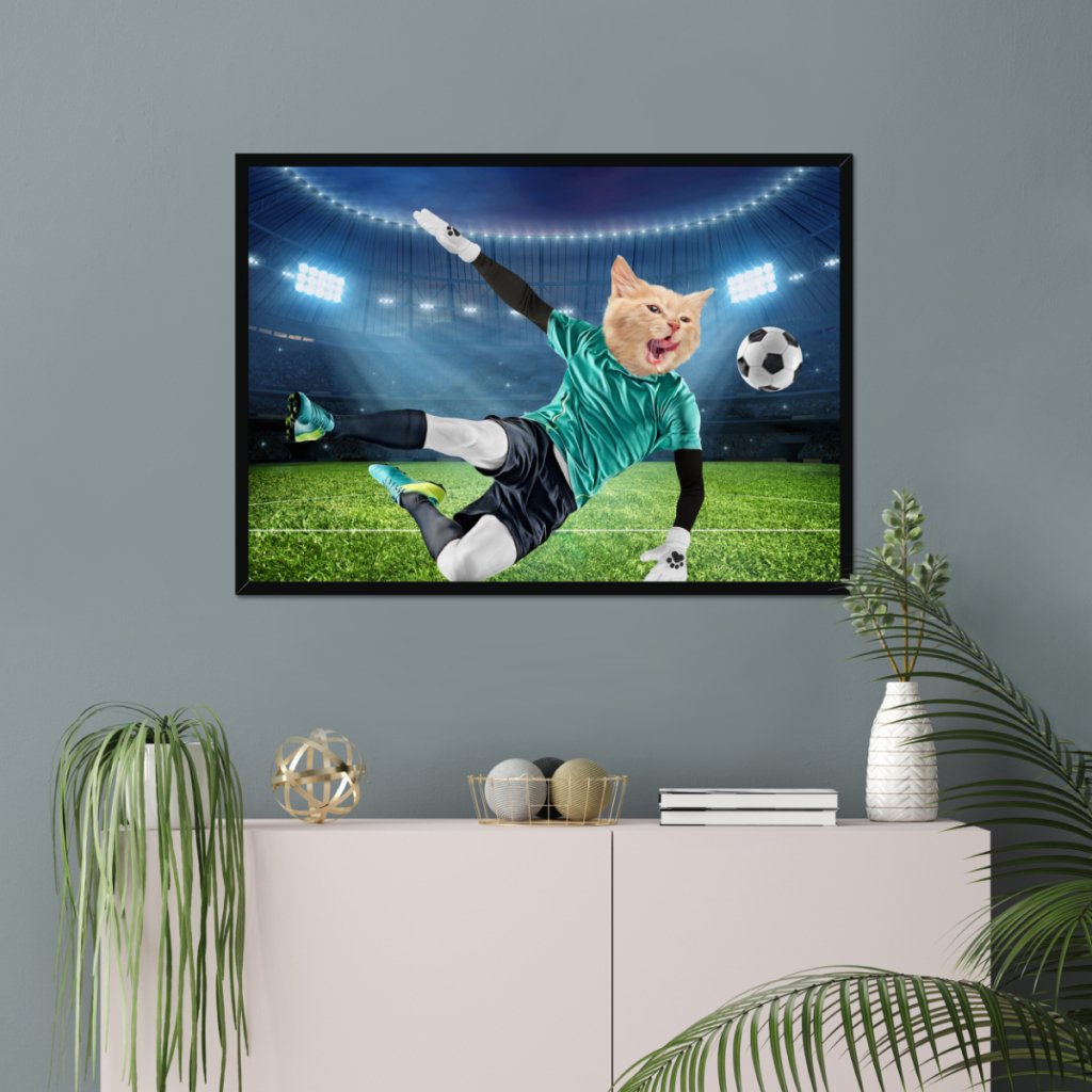 Pet Portraits | The Football Star: Custom Pet Portrait | Paw & Glory