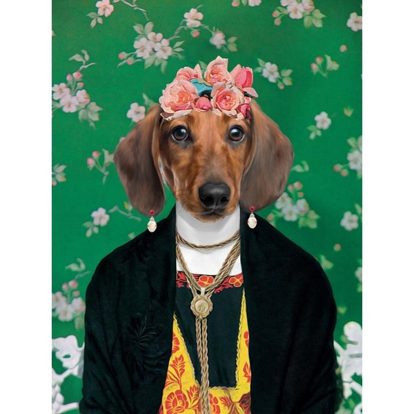 Floral Artist Icon Custom Digital Download Pet Portrait | Pet Portrait From Photo | Paw & Glory