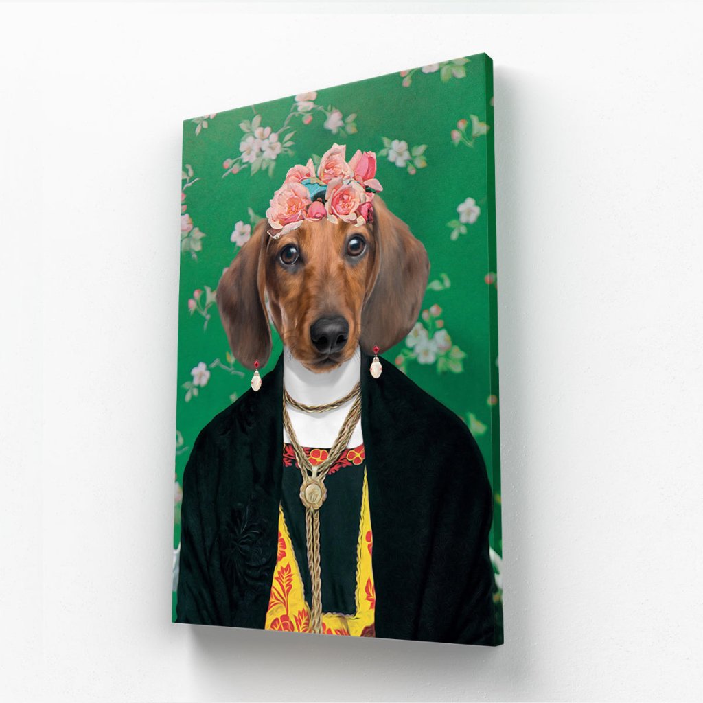 Pet Portraits | The Frida Khalo: Custom Pet Canvas | Paw & Glory