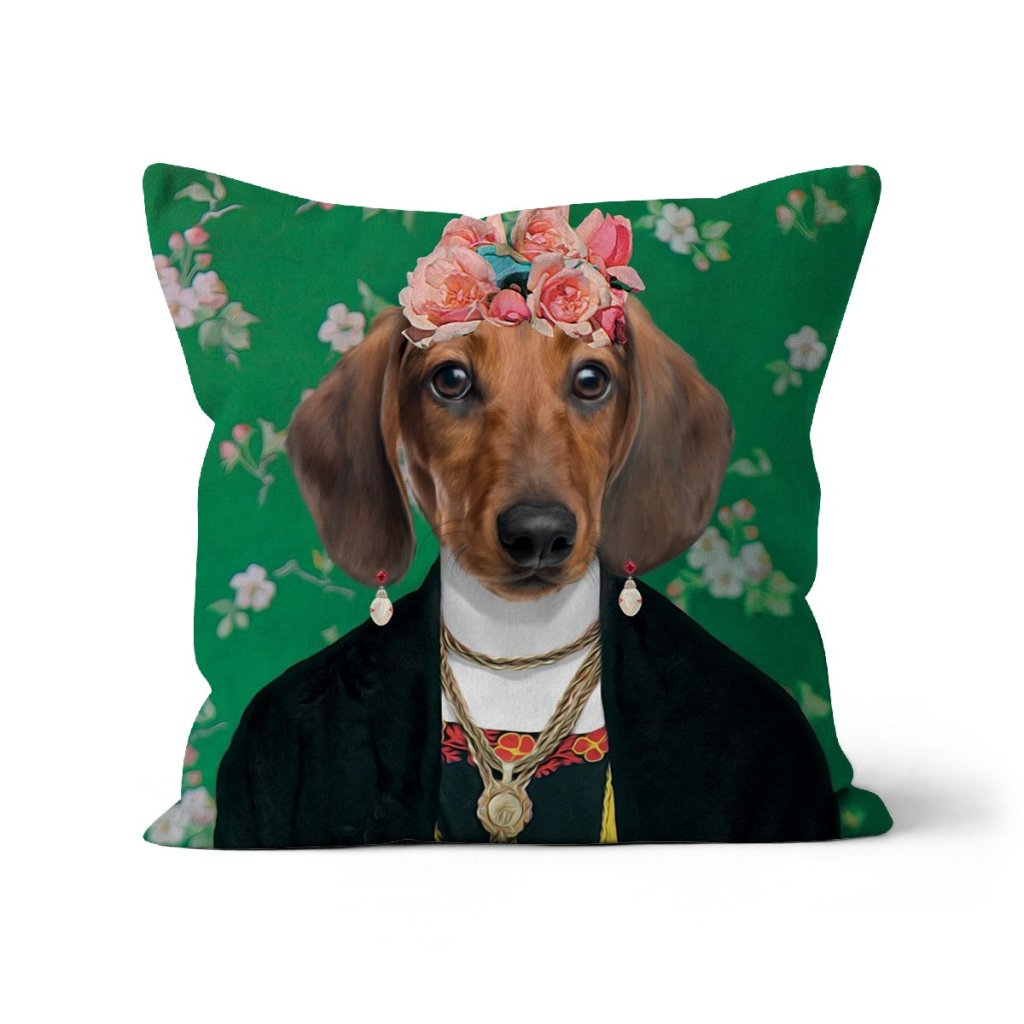 Pet Portraits | The Frida Khalo: Custom Pet Pillow | Paw & Glory