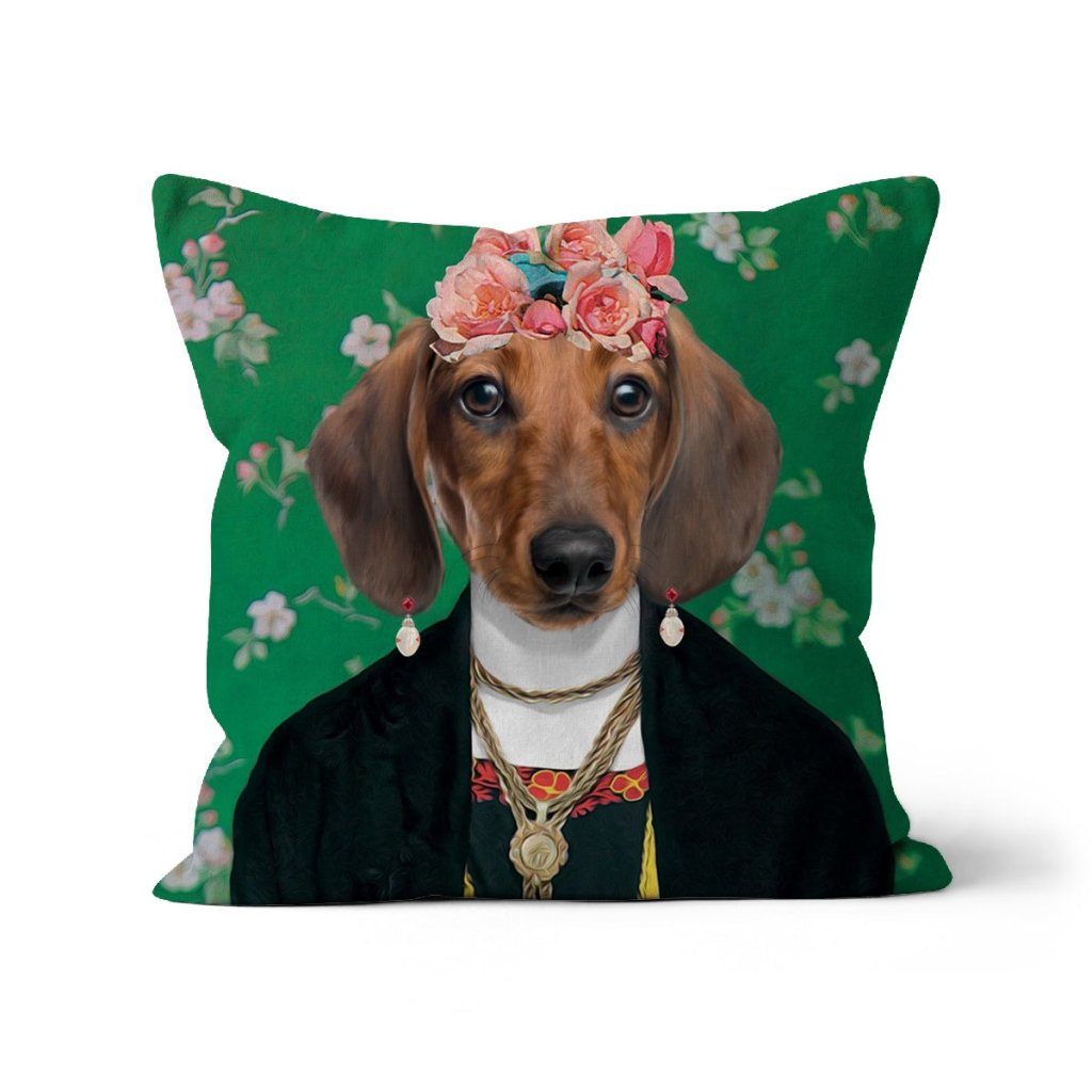 Pet Portraits | The Frida Khalo: Custom Pet Pillow | Paw & Glory