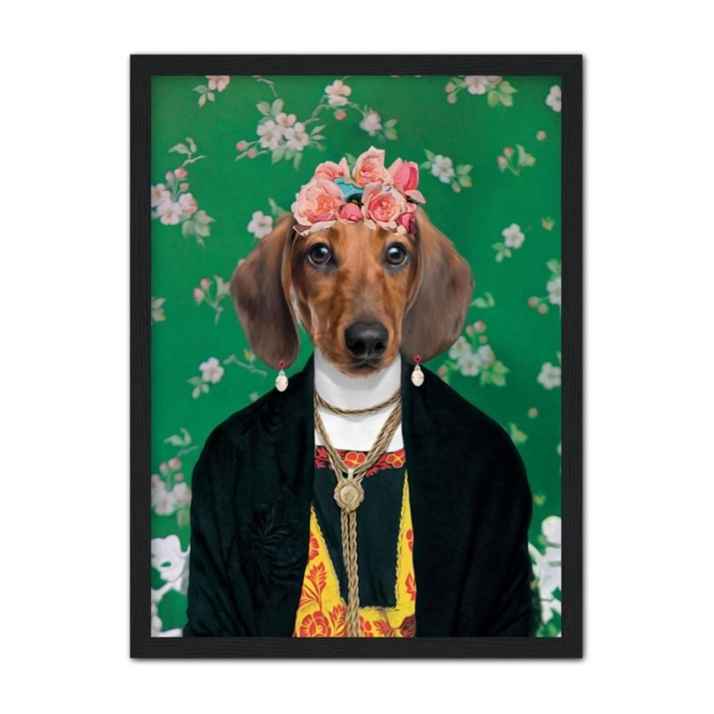 Pet Portraits | The Frida Khalo: Custom Pet Portrait | Paw & Glory