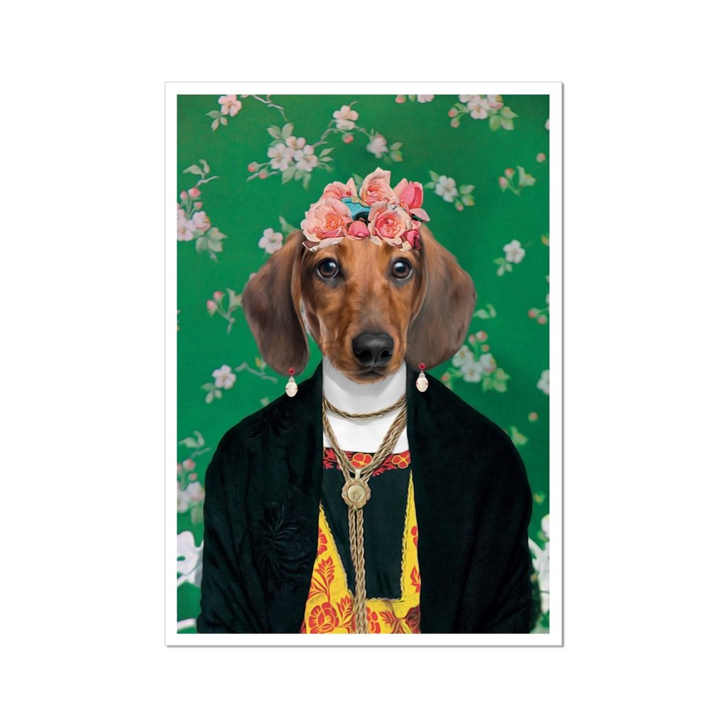Pet Portraits | The Frida Khalo: Custom Pet Poster | Paw & Glory