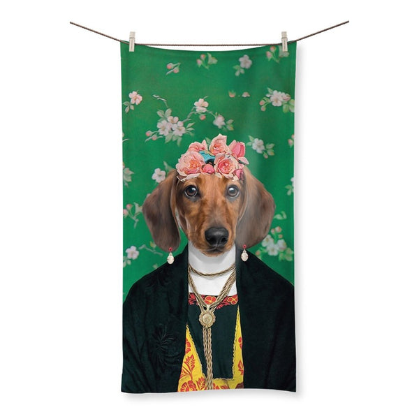 Floral Artist Icon Custom Pet Towel | Pet Lover Gift | Paw & Glory