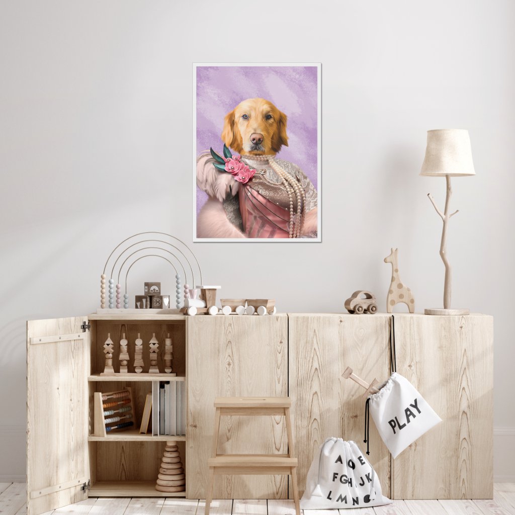 The Fur Lady: Custom Pet Portrait | royal pet portrait | Paw & Glory