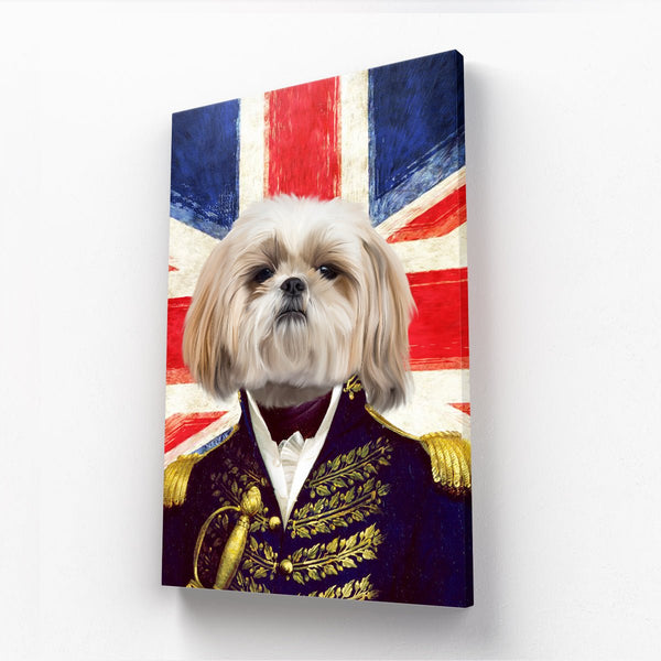 The General - British Flag Edition: Custom Pet Canvas | custom pet canvas | Paw & Glory