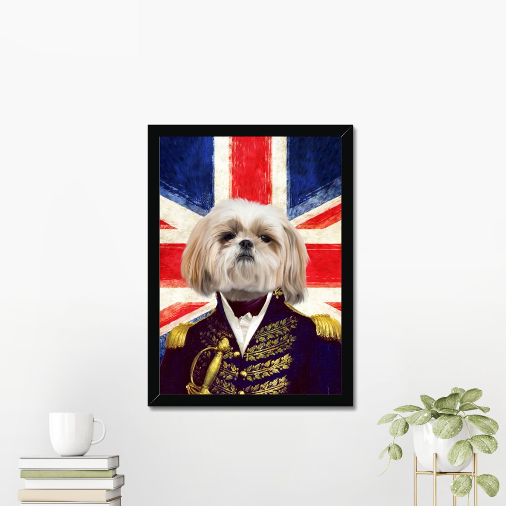 Pet Portraits | The General - British Flag Edition: Custom Pet Portrait | Paw & Glory