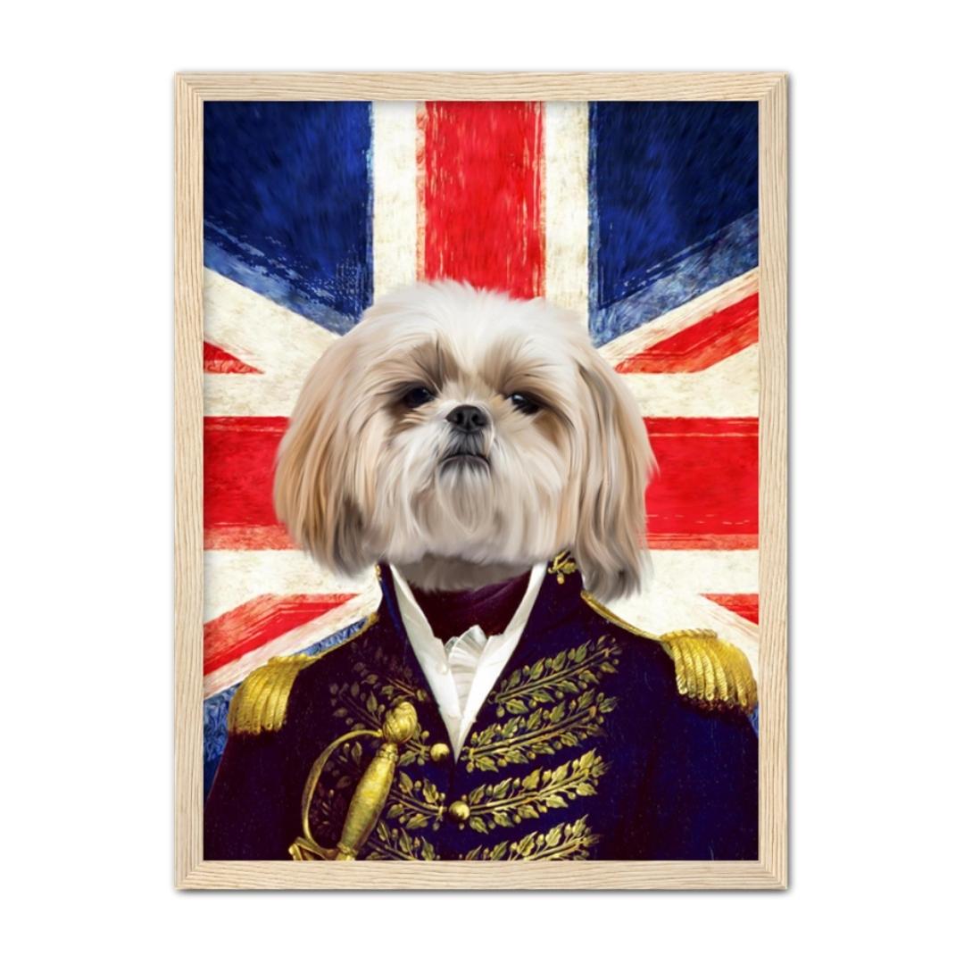 Pet Portraits | The General - British Flag Edition: Custom Pet Portrait | Paw & Glory