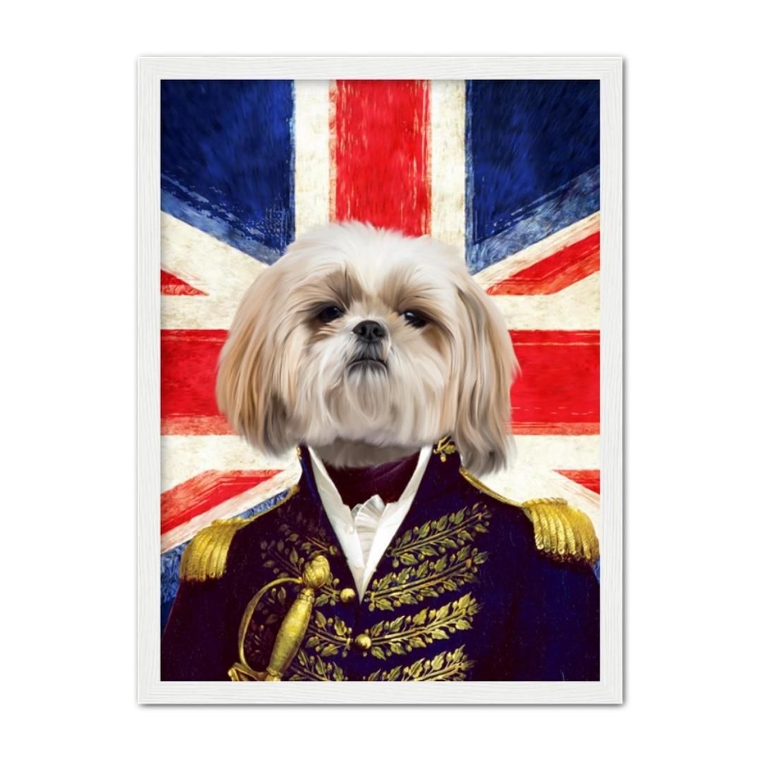 Pet Portraits | The General - British Flag Edition: Custom Pet Portrait | Paw & Glory