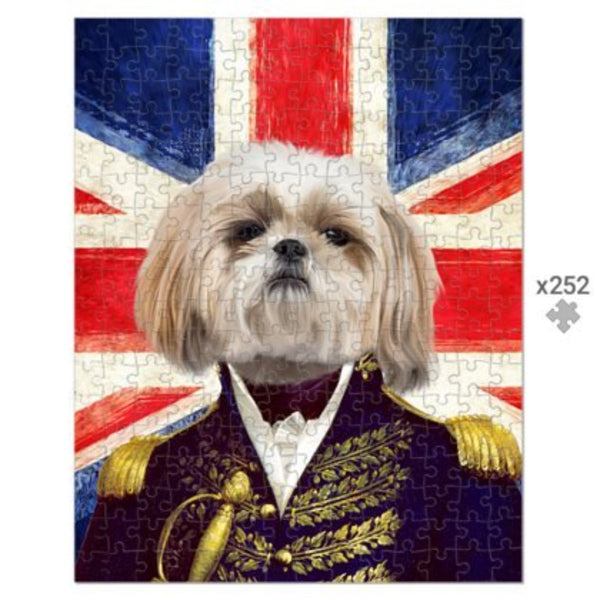 The General British Flag Edition: Custom Pet Puzzle | royal pet portrait | Paw & Glory