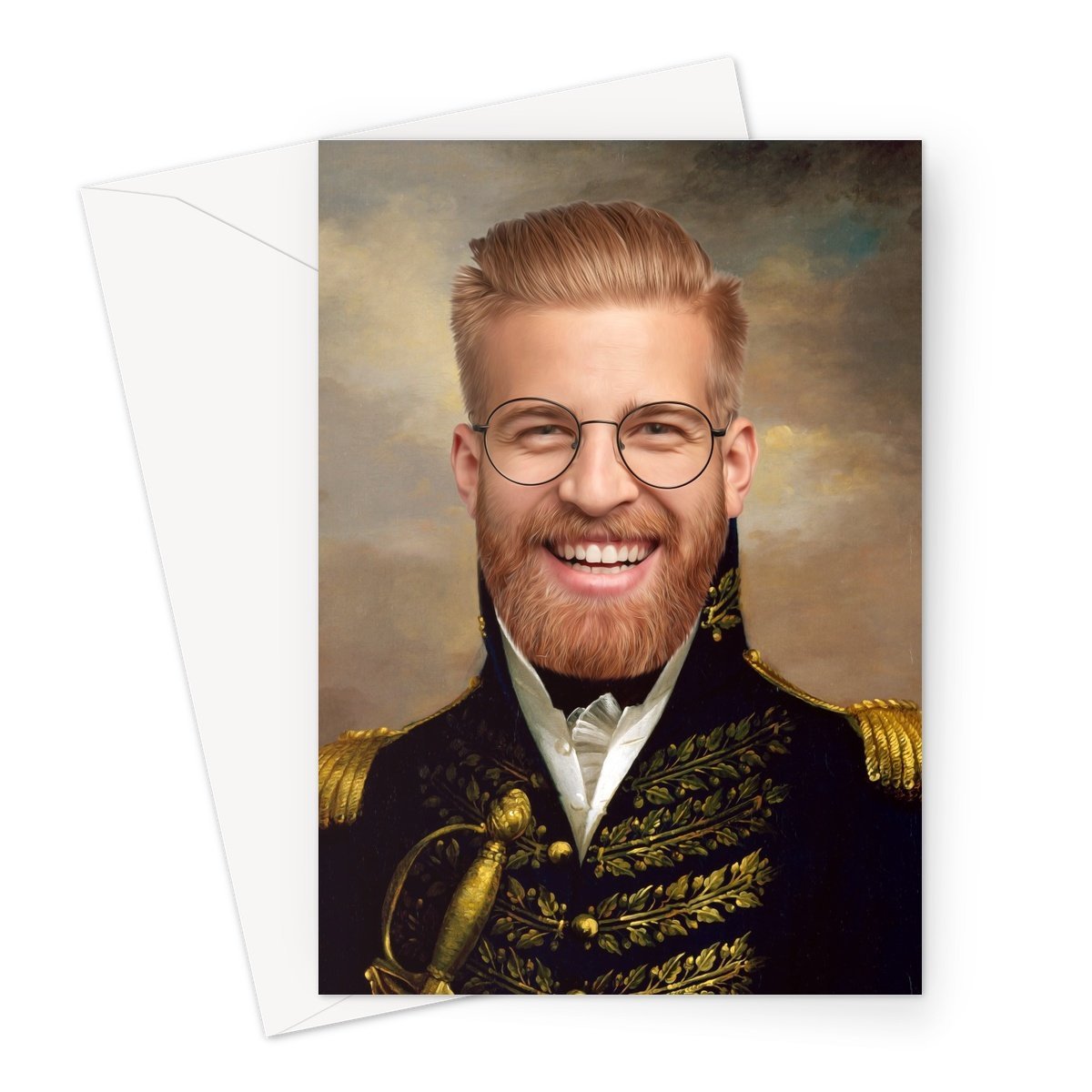 Pet Portraits | The General: Custom Hooman Greeting Card | Paw & Glory
