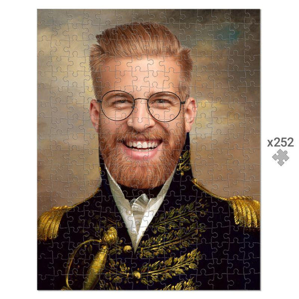 The General: Custom Hooman Puzzle | royal pet portrait | Paw & Glory