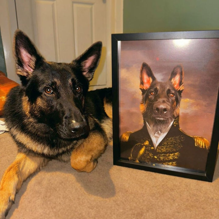 The General: Custom Pet Poster | royal pet portrait | Paw & Glory
