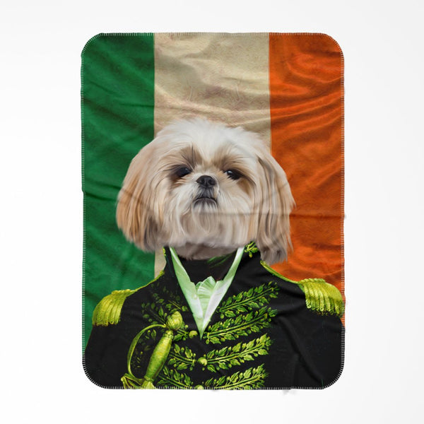 The General Irish Flag Edition: Custom Pet Blanket | royal pet portrait | Paw & Glory