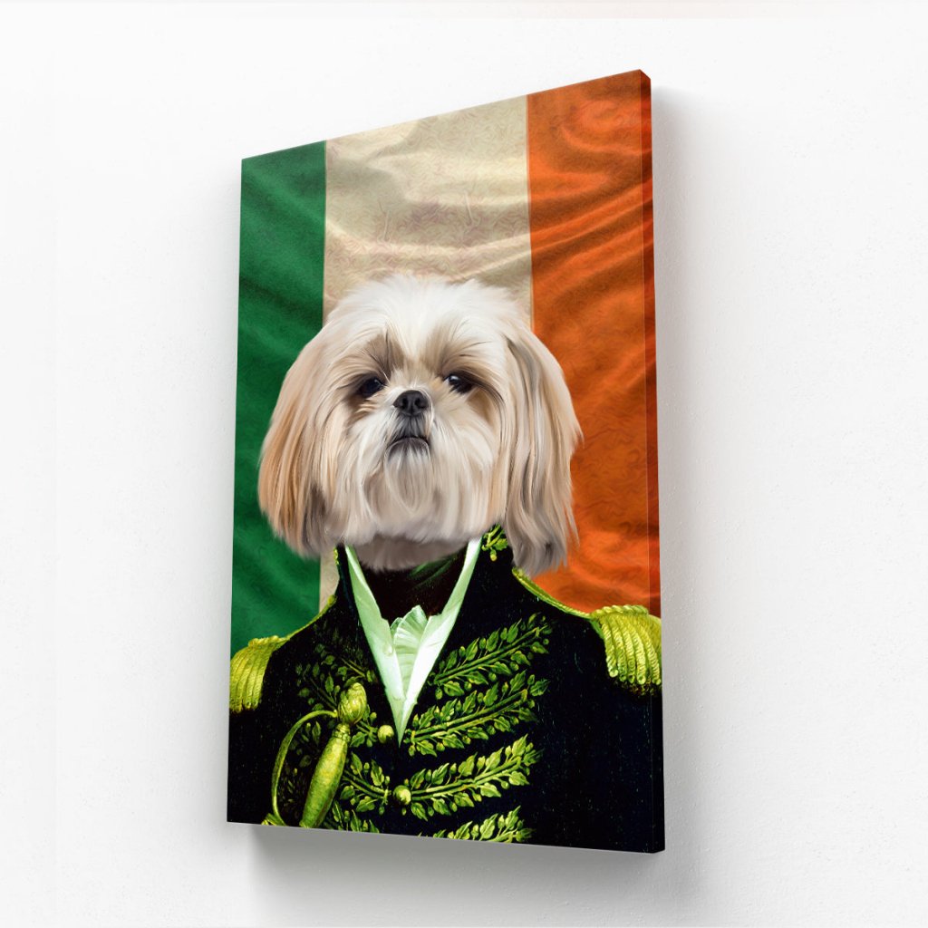 Pet Portraits | The General Irish Flag Edition: Custom Pet Canvas | Paw & Glory