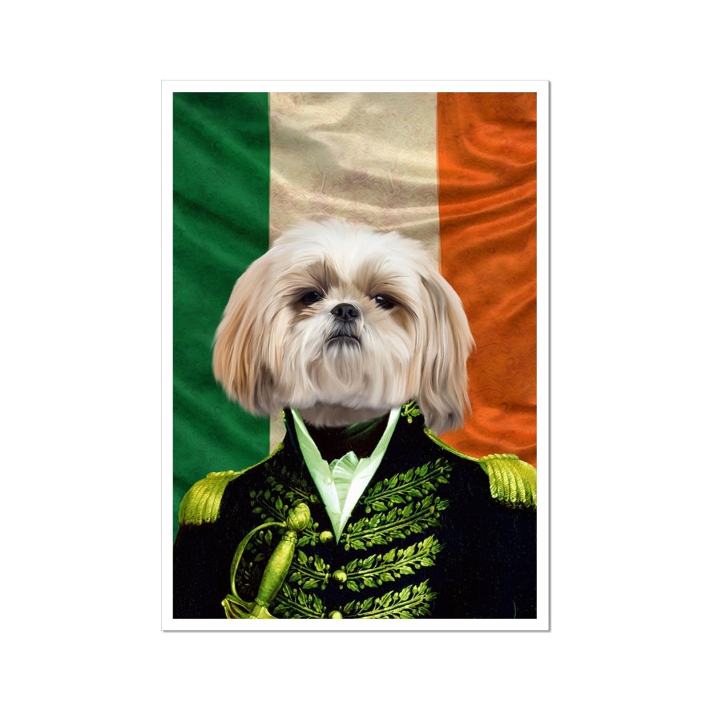 Pet Portraits | The General Irish Flag Edition: Custom Pet Poster | Paw & Glory