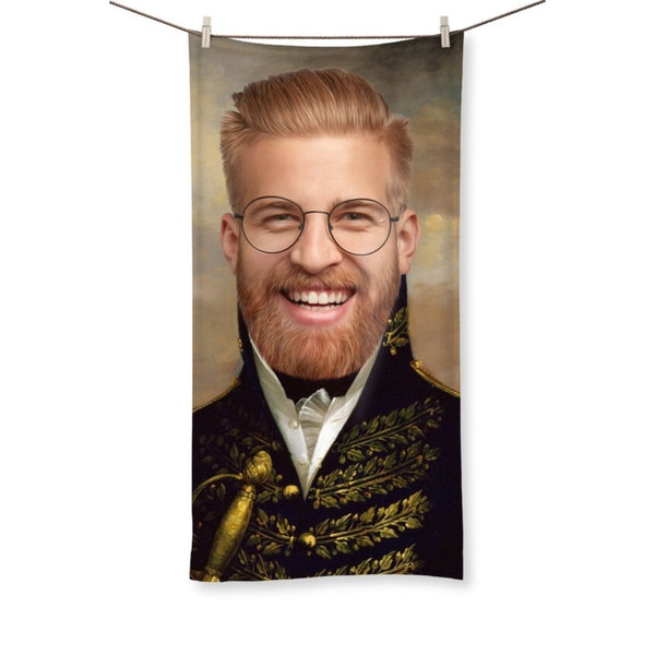 The General Male: Custom Hooman Towel | royal pet portrait | Paw & Glory