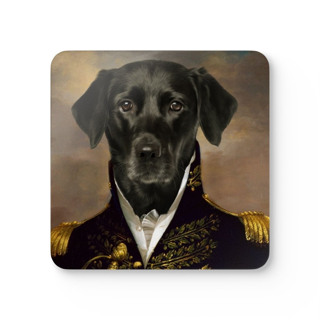 The General: Pet Portrait Coaster - Paw & Glory - Dog Portraits - Pet Portraits