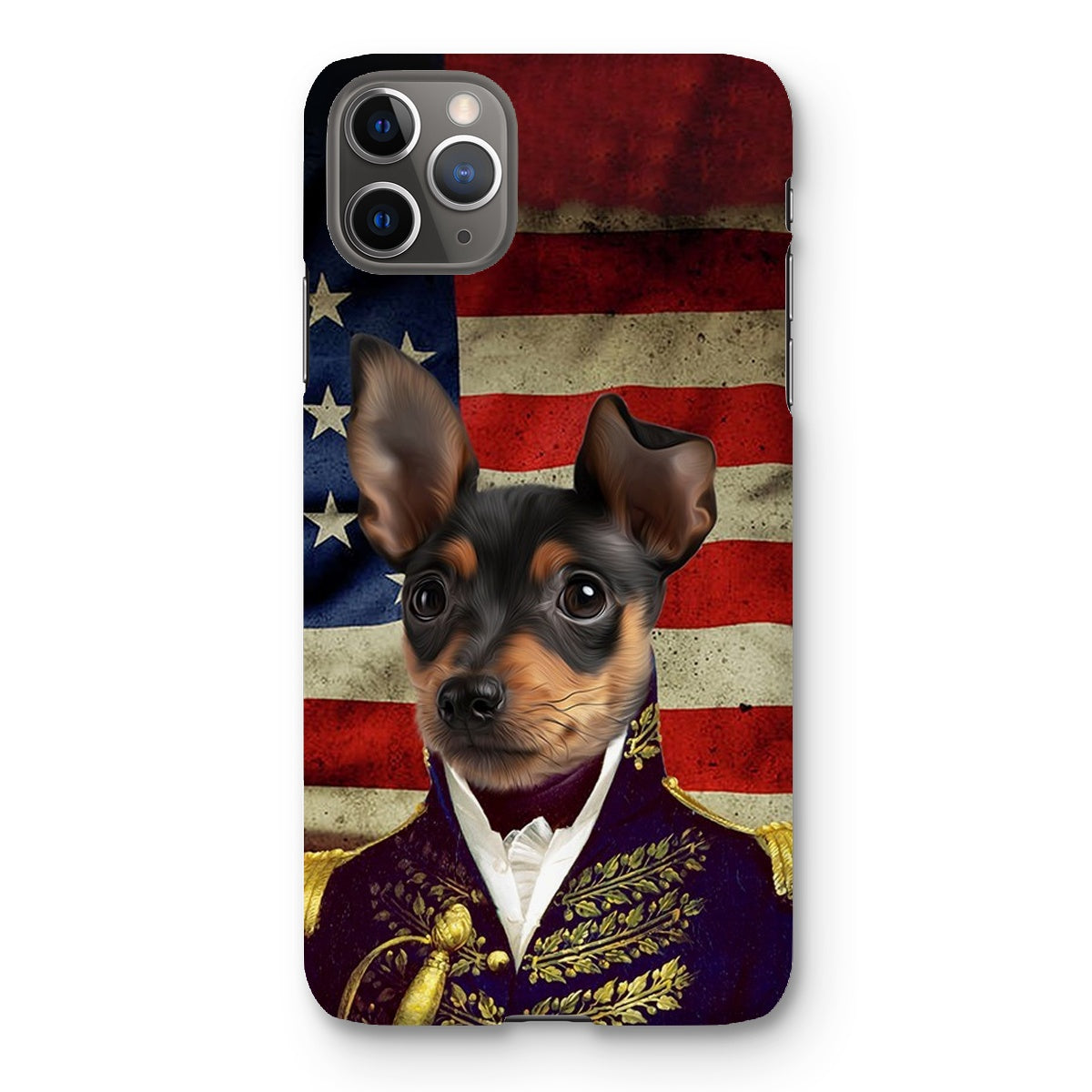 Pet Portraits | The General - USA Flag Edition: Custom Pet Phone Case | Paw & Glory