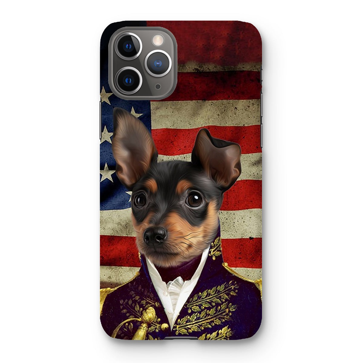 Pet Portraits | The General - USA Flag Edition: Custom Pet Phone Case | Paw & Glory