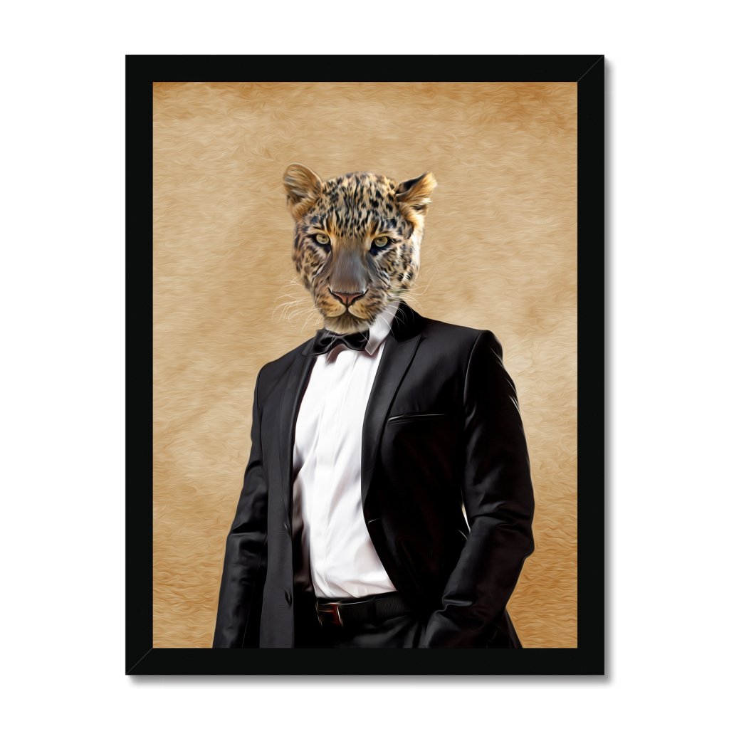 Pet Portraits | The Gentleman: Animal Art Framed Portrait | Paw & Glory