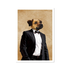 The Gentleman: Custom Pet Portrait - Paw & Glory - Dog Portraits - Pet Portraits
