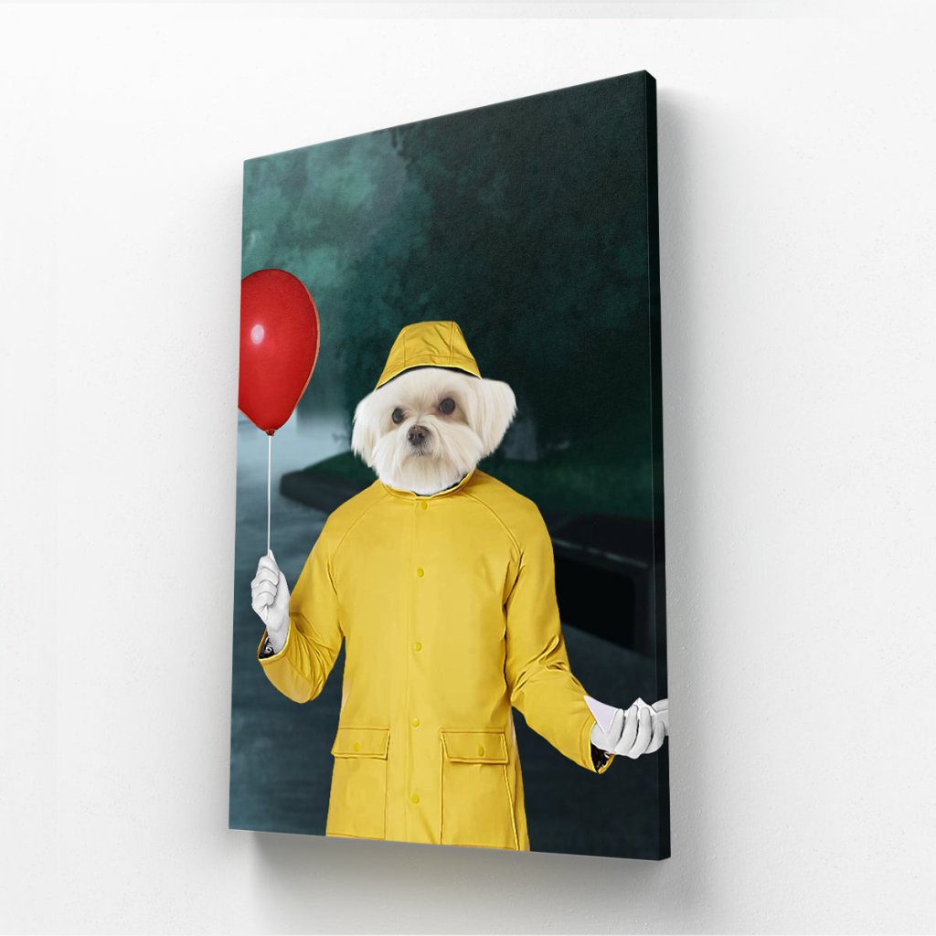 Raincoat Horror Kid Custom Pet Canvas | Custom Pet Portrait Canvas | Paw & Glory