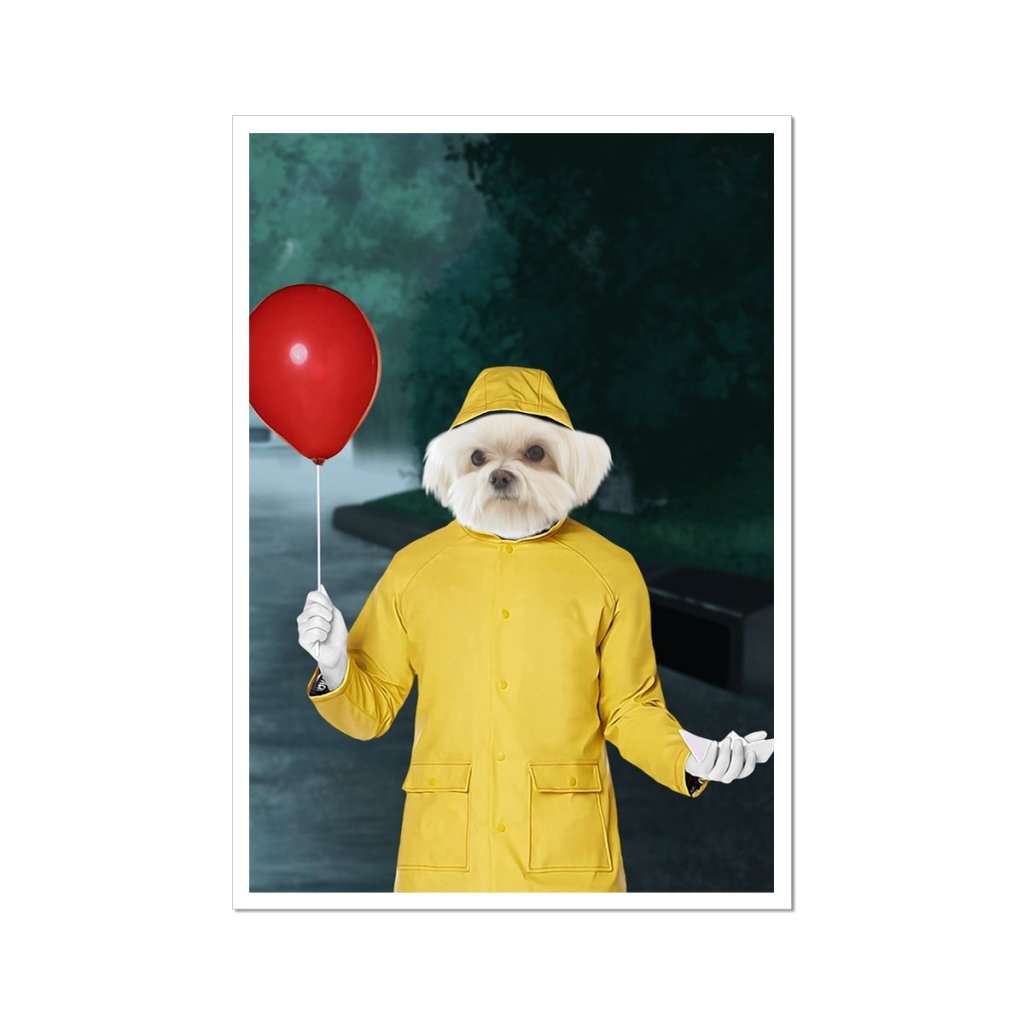 Raincoat Horror Kid Custom Pet Poster | Custom Pet Portrait Print | Paw & Glory