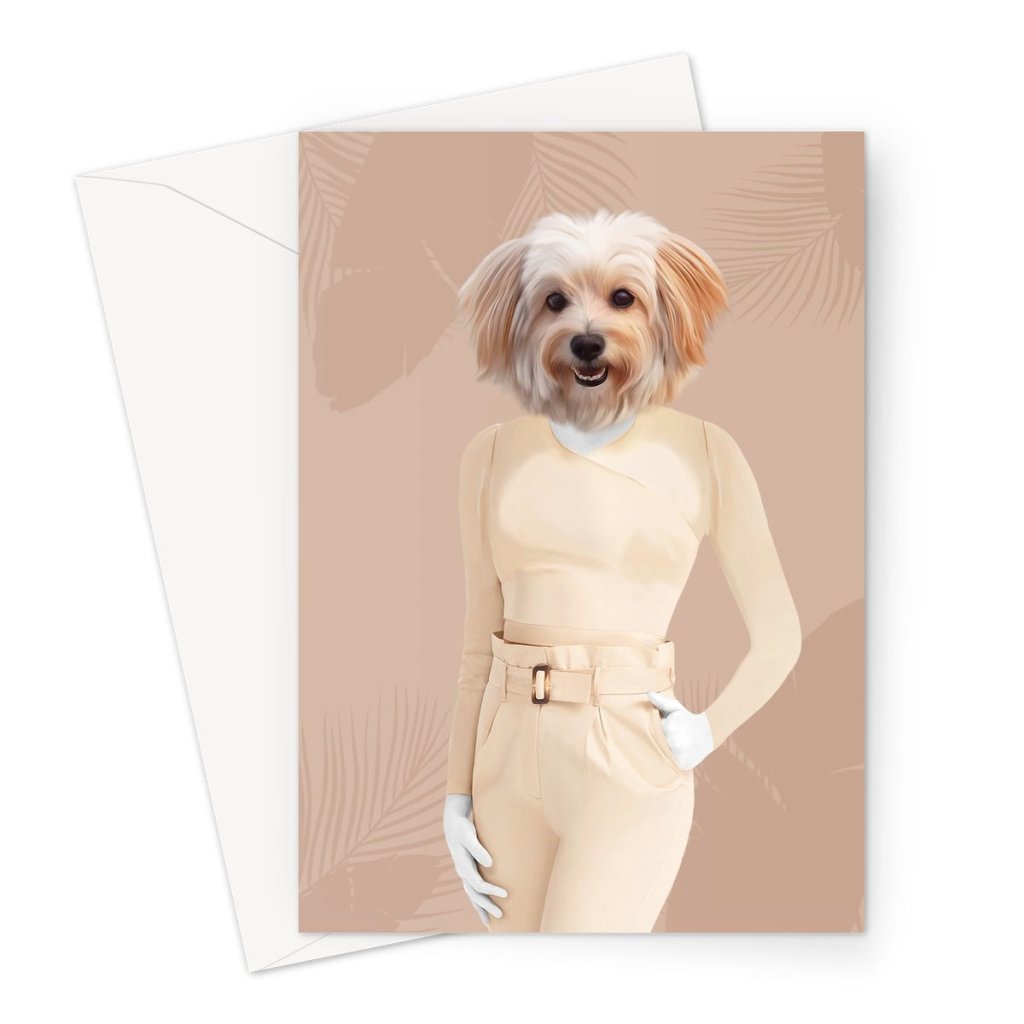 Pet Portraits | The Gina (Real Housewives of Orange County): Custom Pet Greeting Card | Paw & Glory