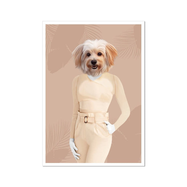 Coastal Glamour Star Custom Pet Poster | Pet Portrait Print | Paw & Glory