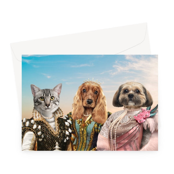 The Girlfriends: Custom Pet Greeting Card | royal pet portrait | Paw & Glory